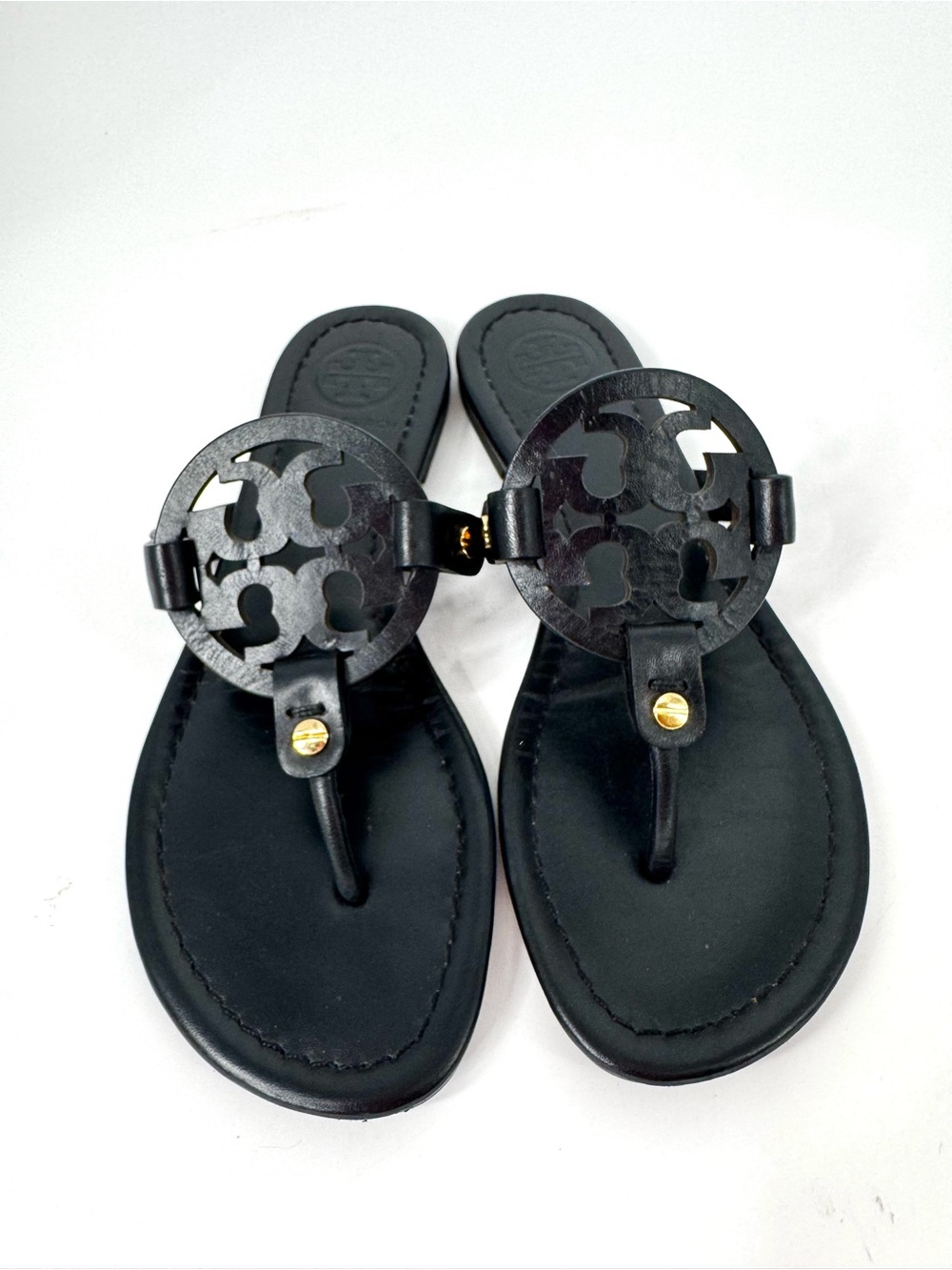 Tory Burch Miller Sandals Black Leather